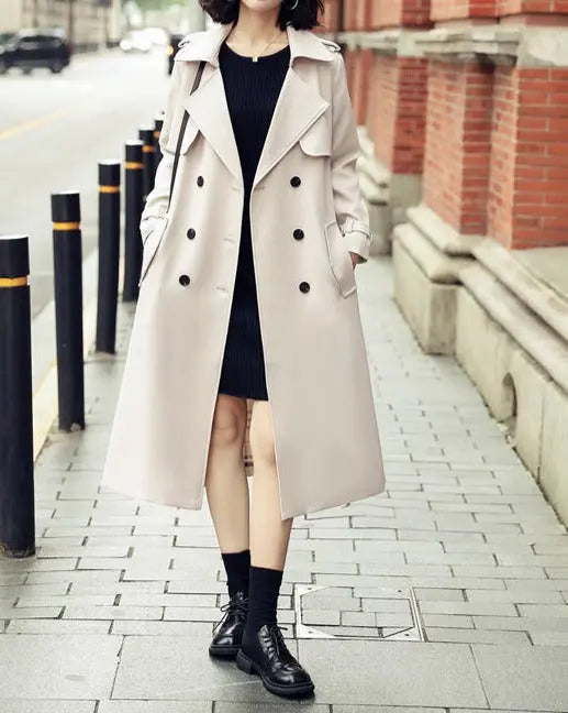 Wilfreda | Trench Coat with Double Breasted Button Placket Luvy Boutique