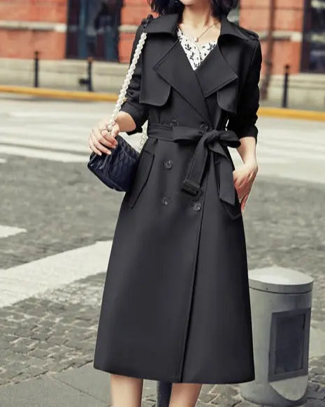 Wilfreda | Trench Coat with Double Breasted Button Placket Luvy Boutique