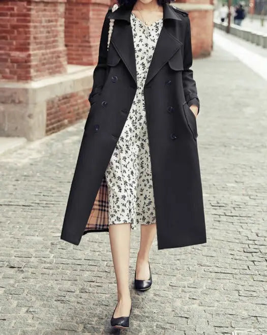 Wilfreda | Trench Coat with Double Breasted Button Placket Luvy Boutique