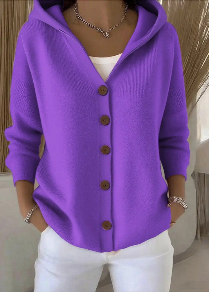 Abigail | Women Hooded Button Front Cardigan Luvy Boutique