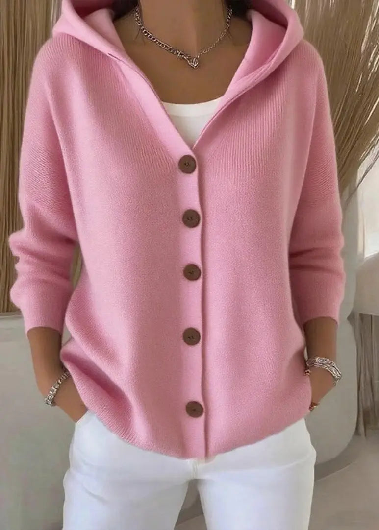 Abigail | Women Hooded Button Front Cardigan Luvy Boutique