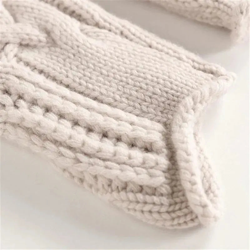 Alice | Women Turtleneck Cable Pattern Sweater Luvy Boutique
