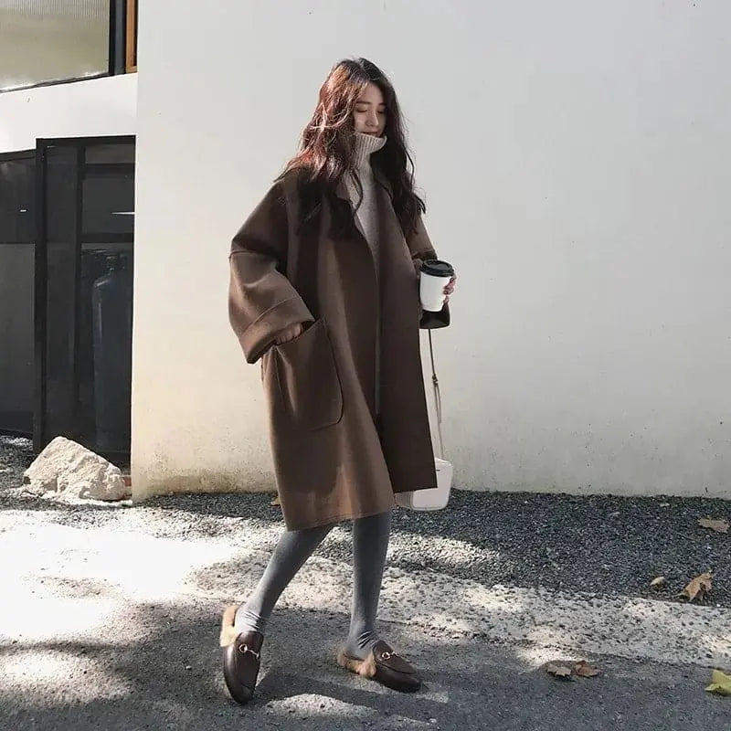 MAURA | Oversizes Woolblend Trenchcoat Jacket Luvy Boutique