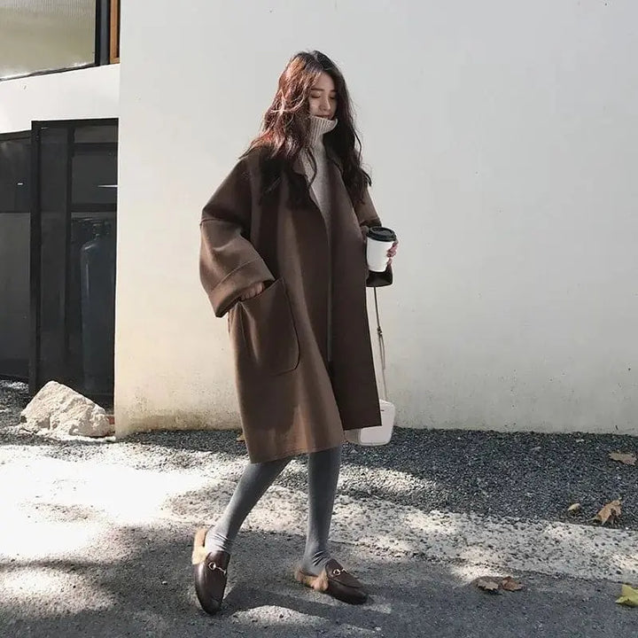 MAURA | Oversizes Woolblend Trenchcoat Jacket Luvy Boutique
