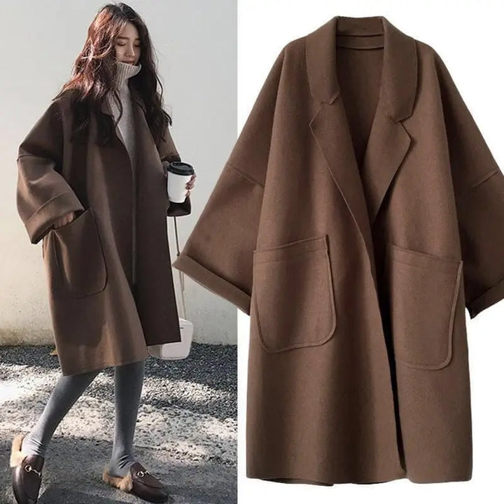 MAURA | Oversizes Woolblend Trenchcoat Jacket Luvy Boutique