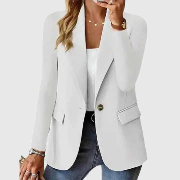 Emily | Women’s Classic Single Button Casual Blazer Luvy Boutique