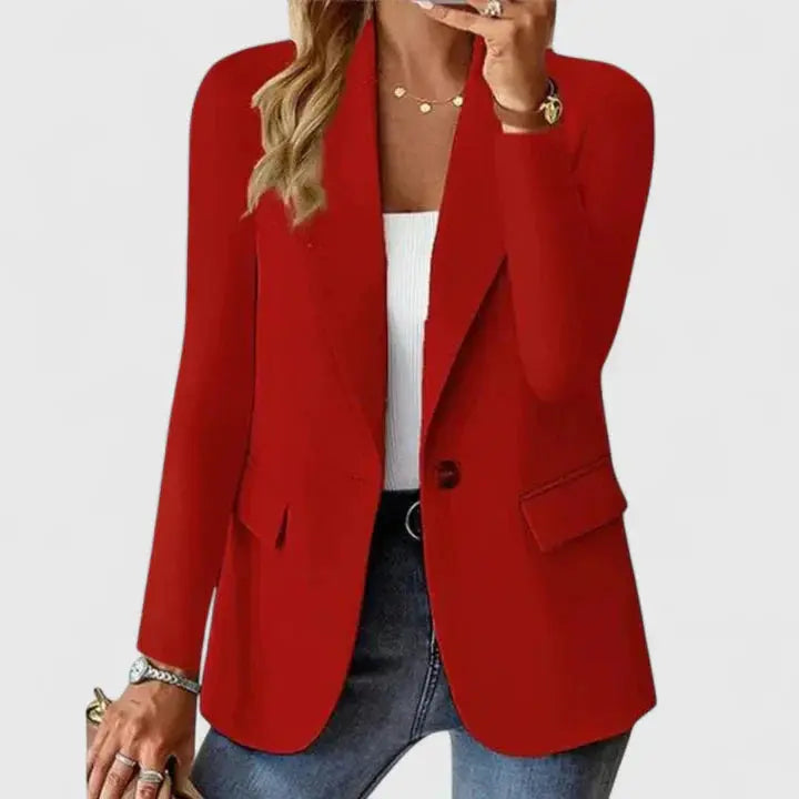 Emily | Women’s Classic Single Button Casual Blazer Luvy Boutique