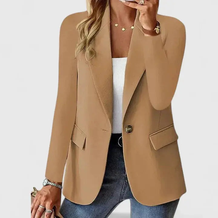 Emily | Women’s Classic Single Button Casual Blazer Luvy Boutique
