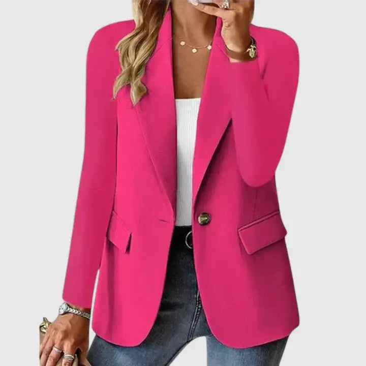 Emily | Women’s Classic Single Button Casual Blazer Luvy Boutique