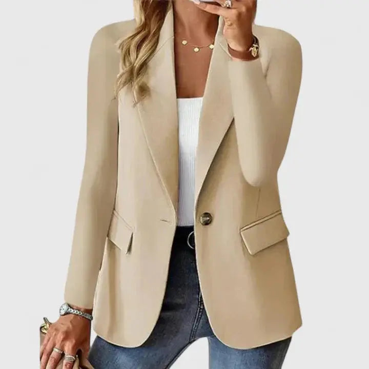 Emily | Women’s Classic Single Button Casual Blazer Luvy Boutique