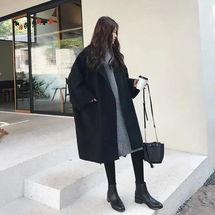 MAURA | Oversizes Woolblend Trenchcoat Jacket Luvy Boutique