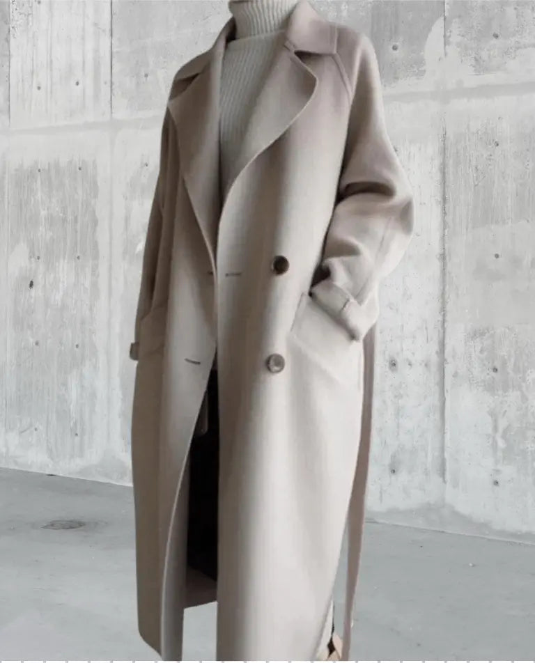 Sarah | Elegant Wool-Blend Long Coat Luvy Boutique