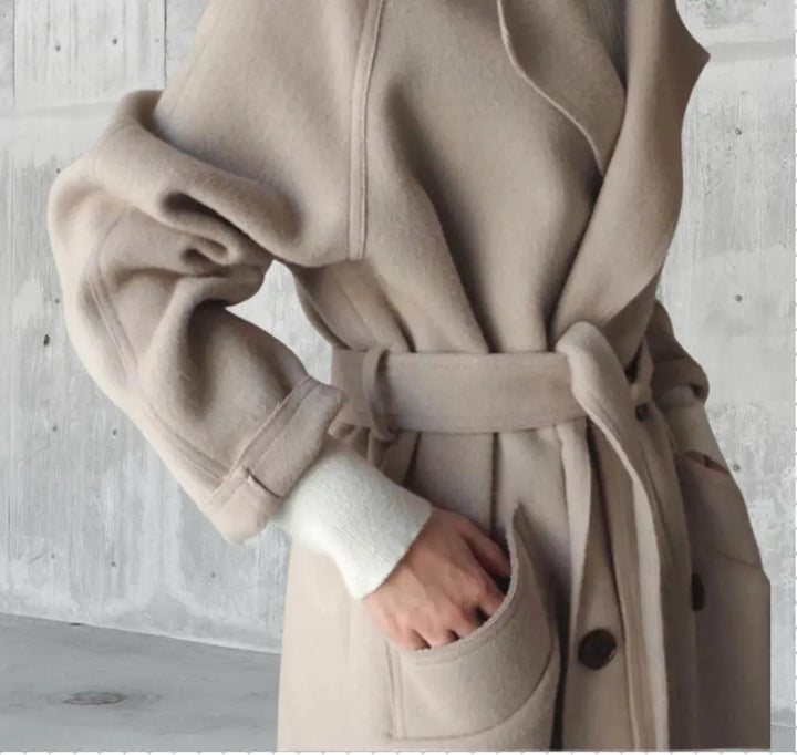 Sarah | Elegant Wool-Blend Long Coat Luvy Boutique