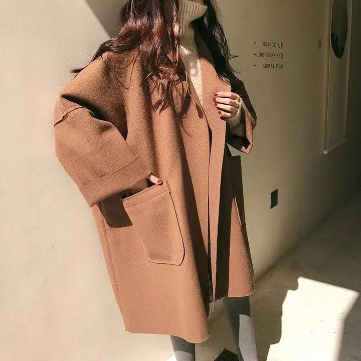 MAURA | Oversizes Woolblend Trenchcoat Jacket Luvy Boutique
