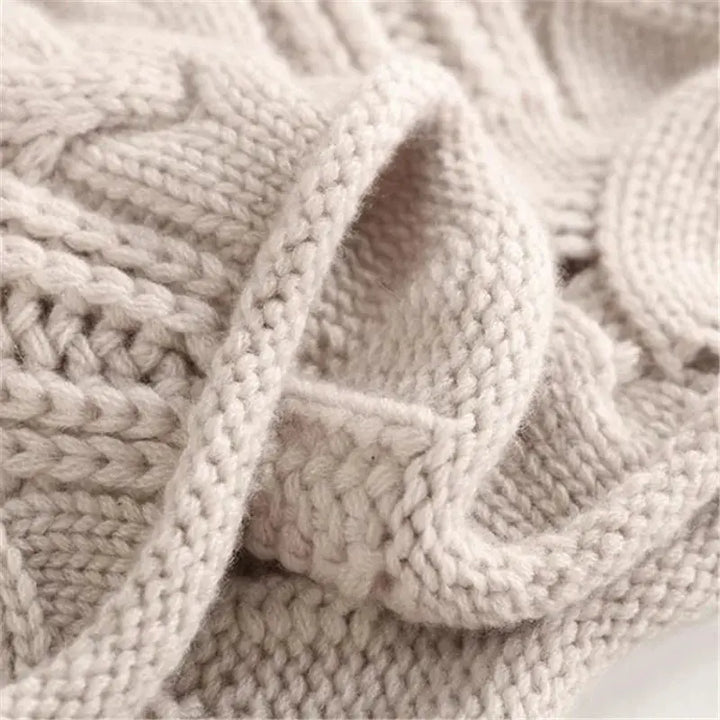 Alice | Women Turtleneck Cable Pattern Sweater Luvy Boutique