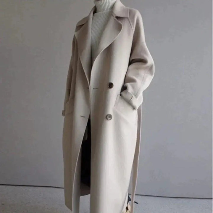 Sarah | Elegant Wool-Blend Long Coat Luvy Boutique