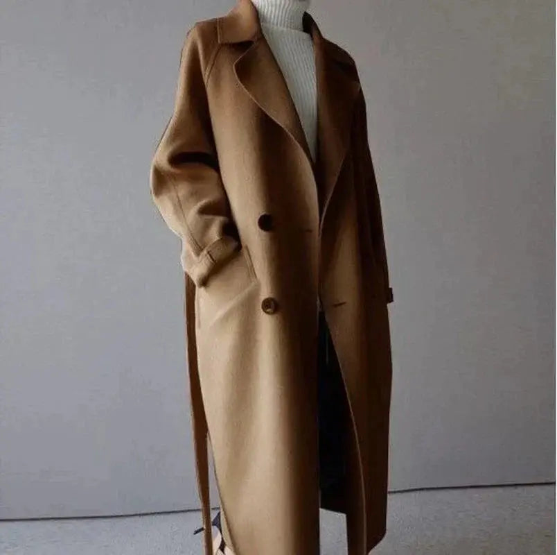 Sarah | Elegant Wool-Blend Long Coat Luvy Boutique