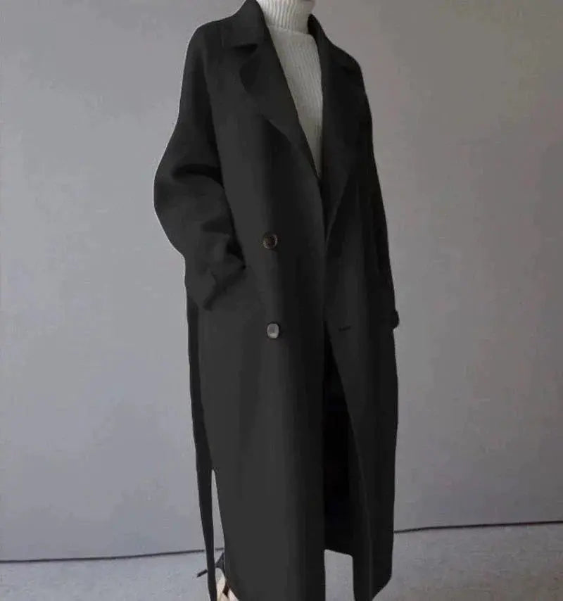Sarah | Elegant Wool-Blend Long Coat Luvy Boutique
