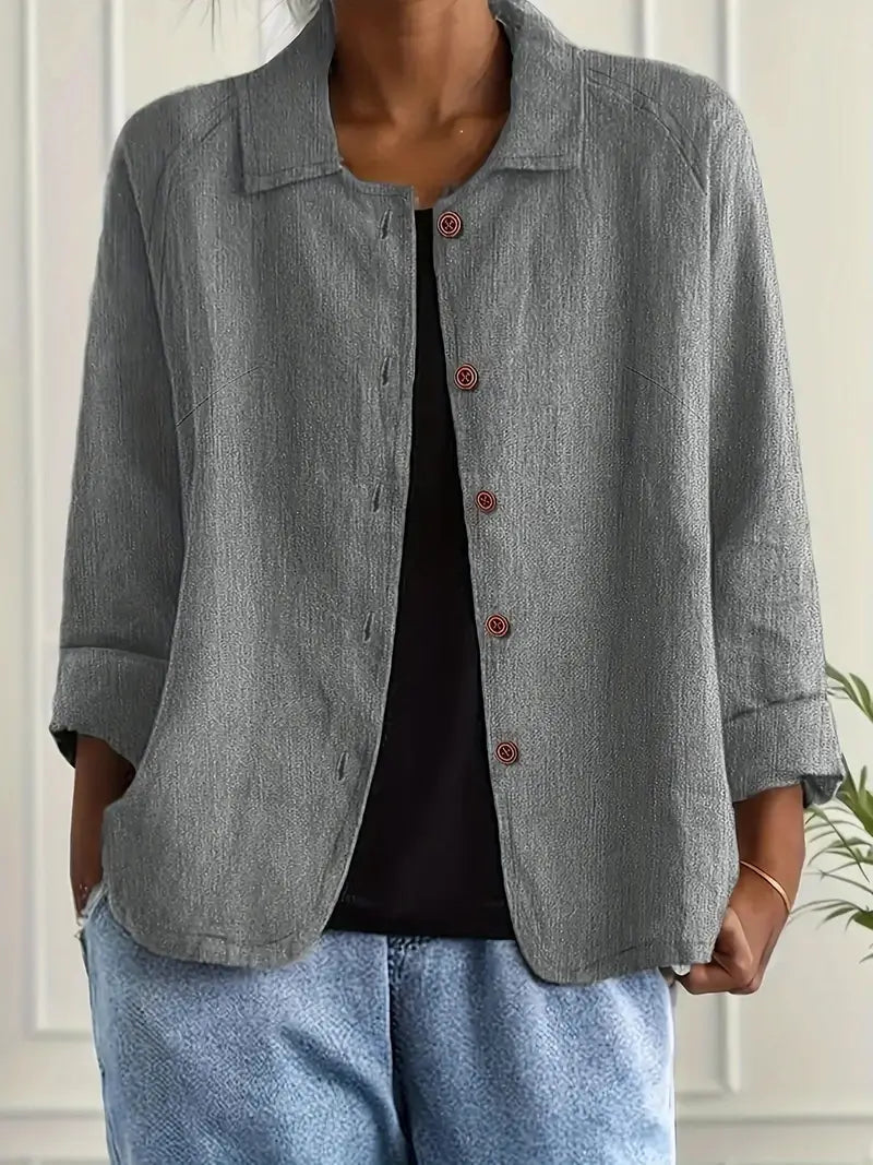 Claire | Women’s Button Front Casual Jacket Luvy Boutique