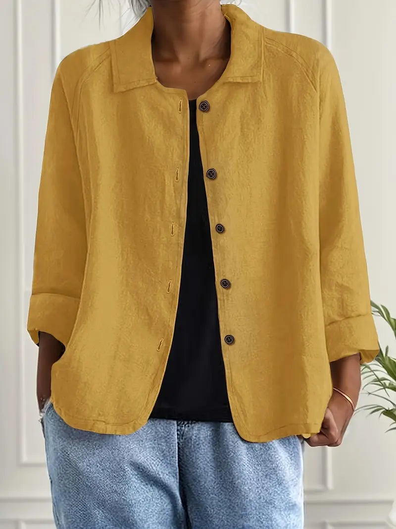 Claire | Women’s Button Front Casual Jacket Luvy Boutique