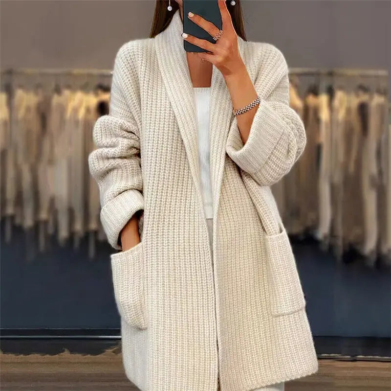 Bella | Women Open Front Pocket Cardigan Sweater Luvy Boutique