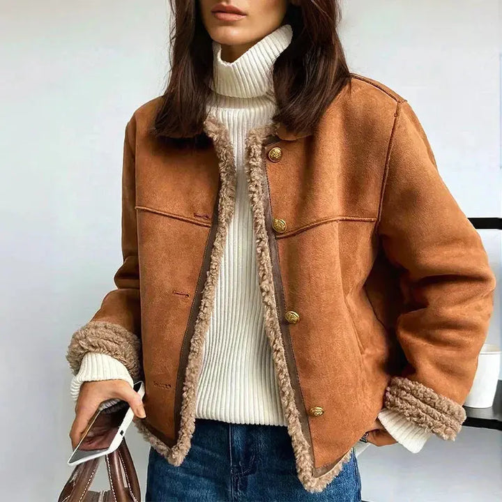 Evelyn | Stylish Shearling-Lined Jacket Luvy Boutique