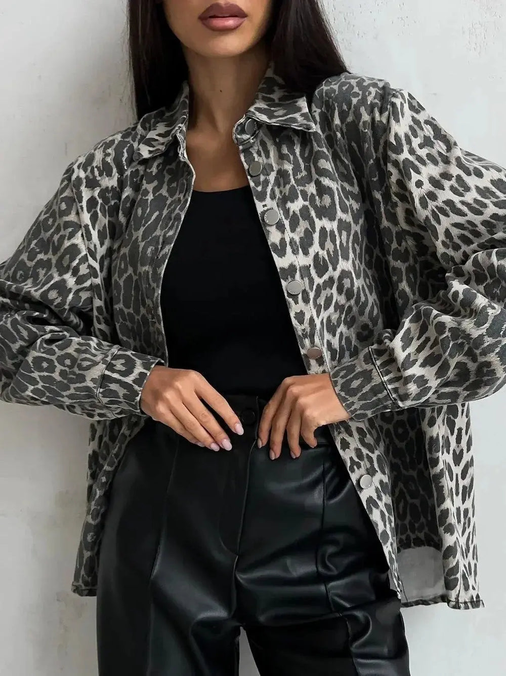 NAOMI | Elegant Leopard Print Jacket Luvy Boutique