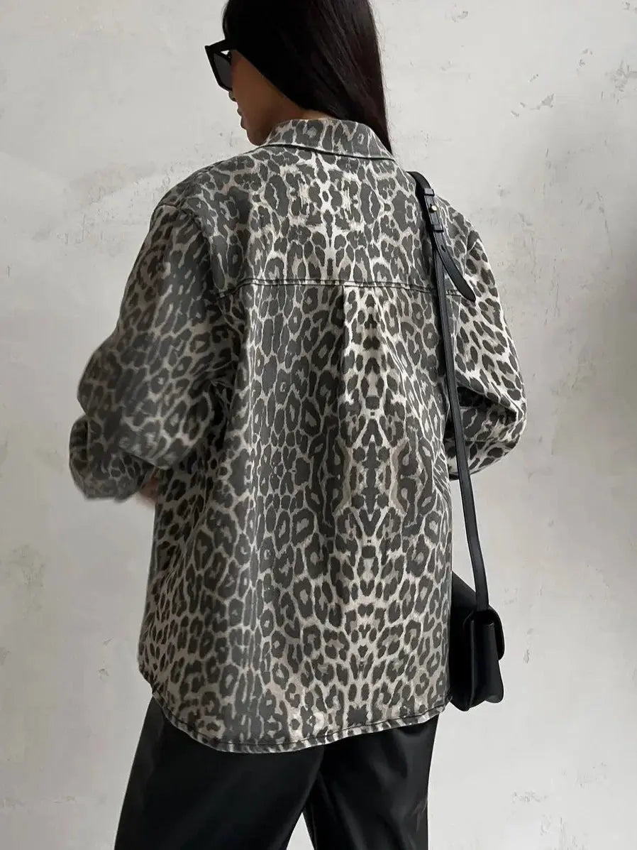 NAOMI | Elegant Leopard Print Jacket Luvy Boutique