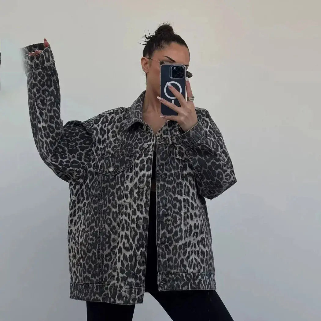 NAOMI | Elegant Leopard Print Jacket Luvy Boutique