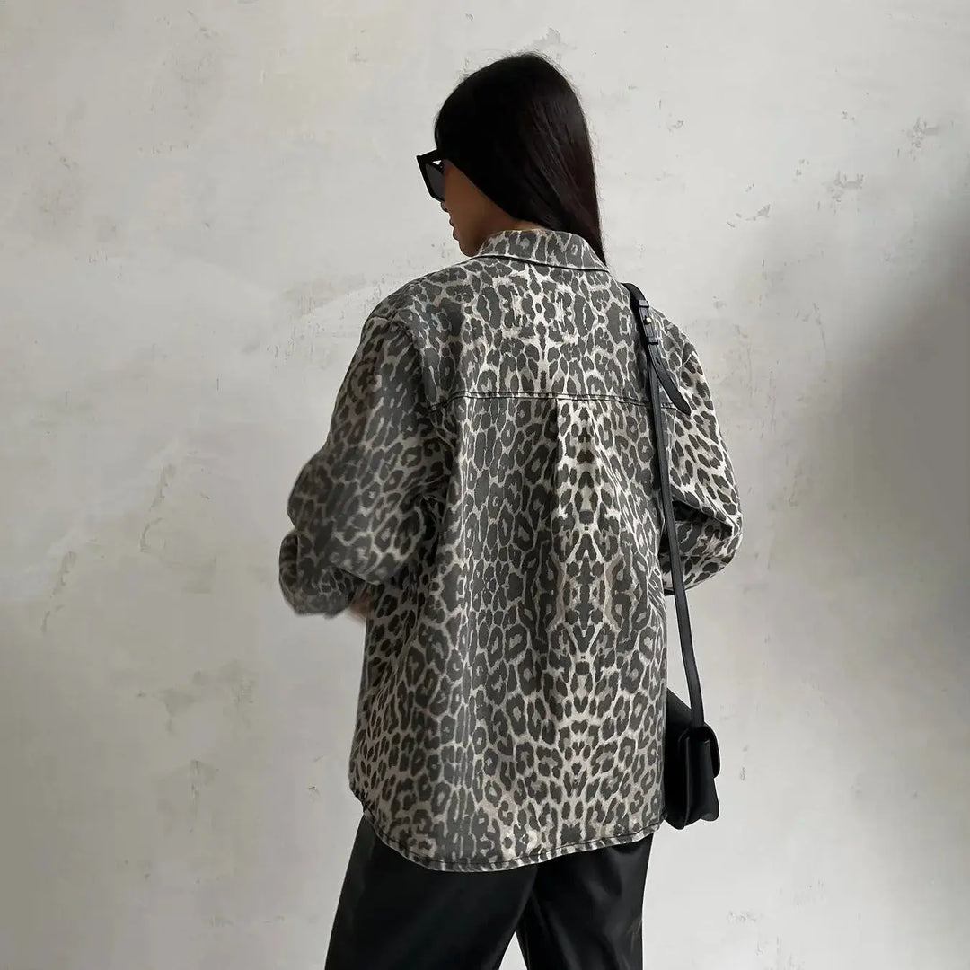 NAOMI | Elegant Leopard Print Jacket Luvy Boutique