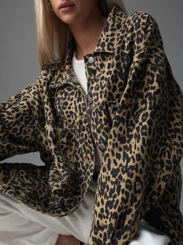 NAOMI | Elegant Leopard Print Jacket Luvy Boutique