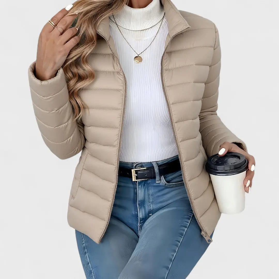 Ashley | Women Quilted Zip Front Puffer Jacket Luvy Boutique