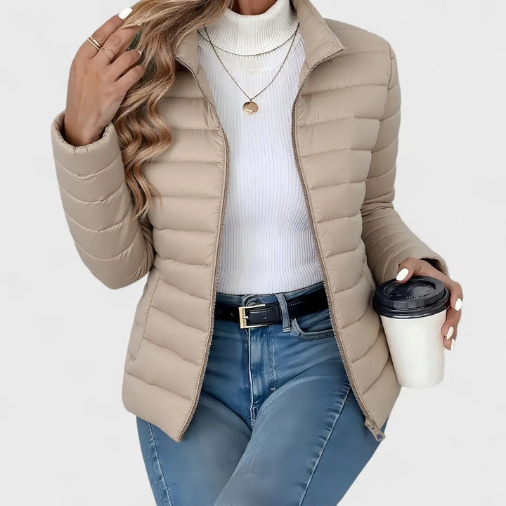 Ashley | Women Quilted Zip Front Puffer Jacket Luvy Boutique