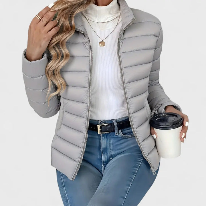 Ashley | Women Quilted Zip Front Puffer Jacket Luvy Boutique