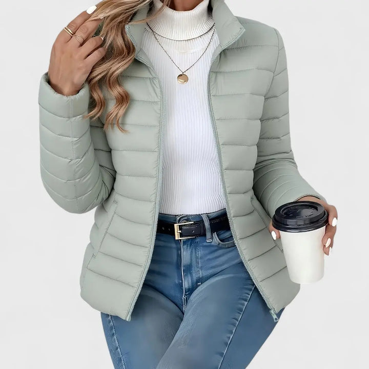 Ashley | Women Quilted Zip Front Puffer Jacket Luvy Boutique