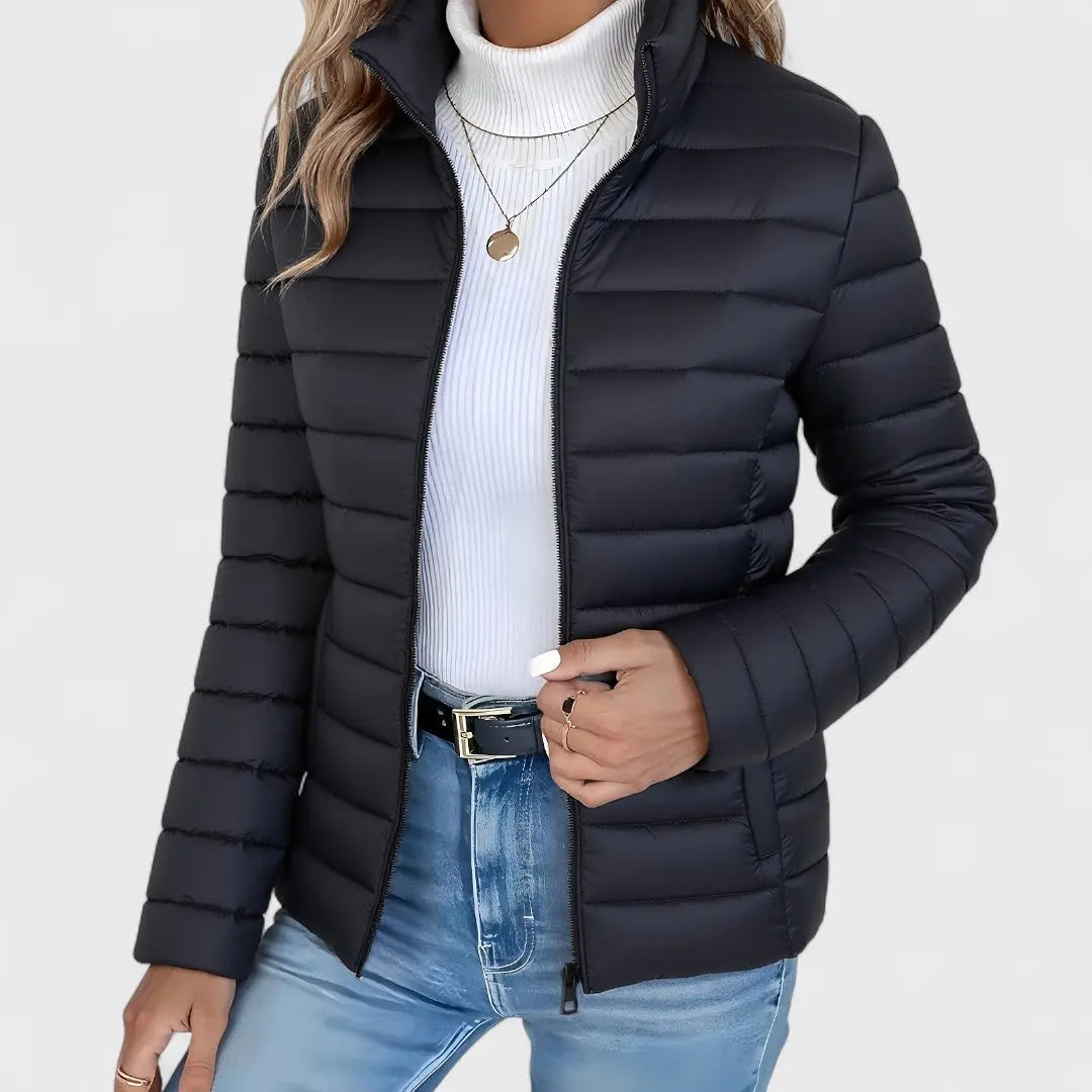 Ashley | Women Quilted Zip Front Puffer Jacket Luvy Boutique