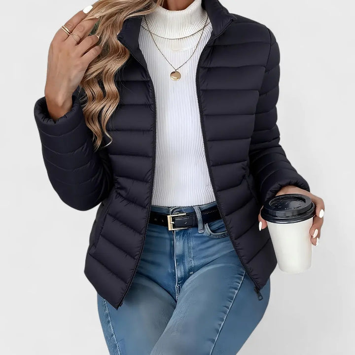 Ashley | Women Quilted Zip Front Puffer Jacket Luvy Boutique
