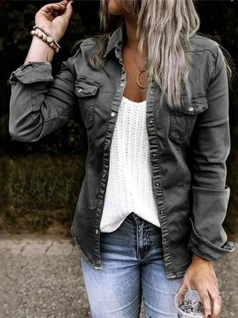 Molly | Casual Button-Down Utility Shirt Luvy Boutique