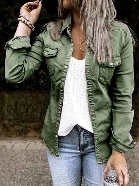 Molly | Casual Button-Down Utility Shirt Luvy Boutique