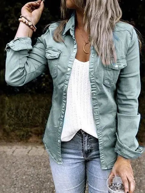 Molly | Casual Button-Down Utility Shirt Luvy Boutique