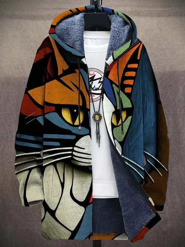 Rhys | Hooded Jacket with Artistic Print Luvy Boutique