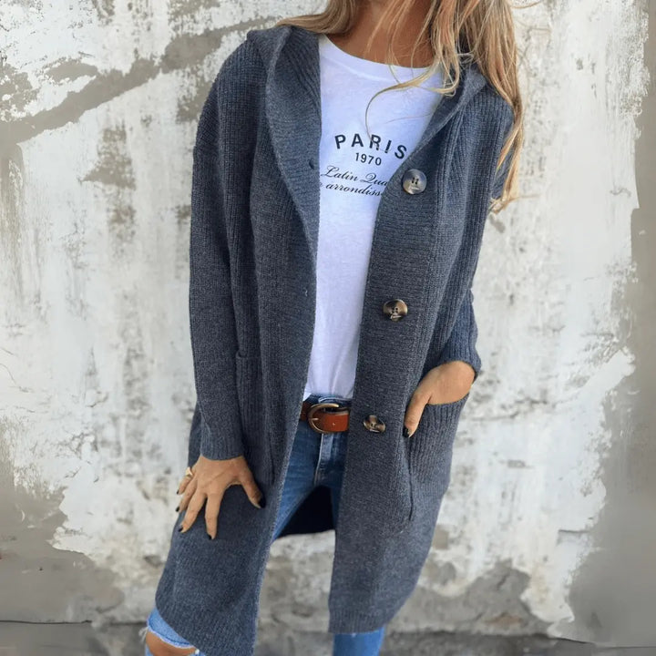 Lorène | Elegant long women's cardigan Luvy Boutique
