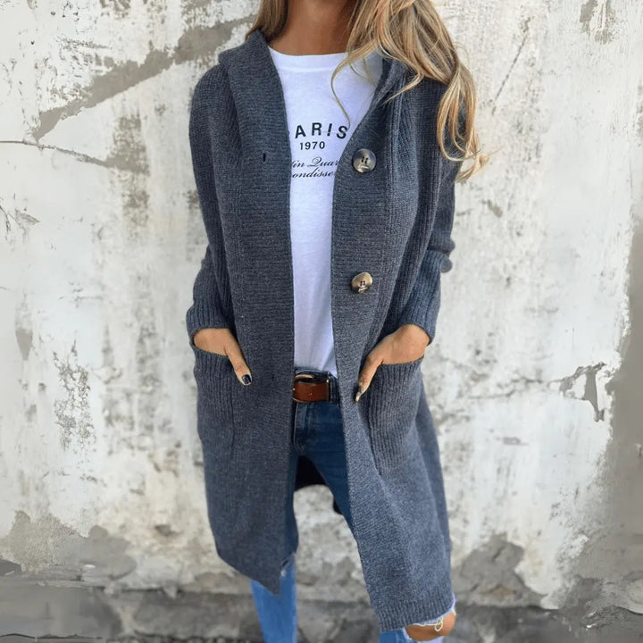 Lorène | Elegant long women's cardigan Luvy Boutique