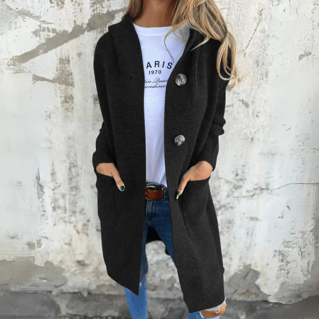 Lorène | Elegant long women's cardigan Luvy Boutique