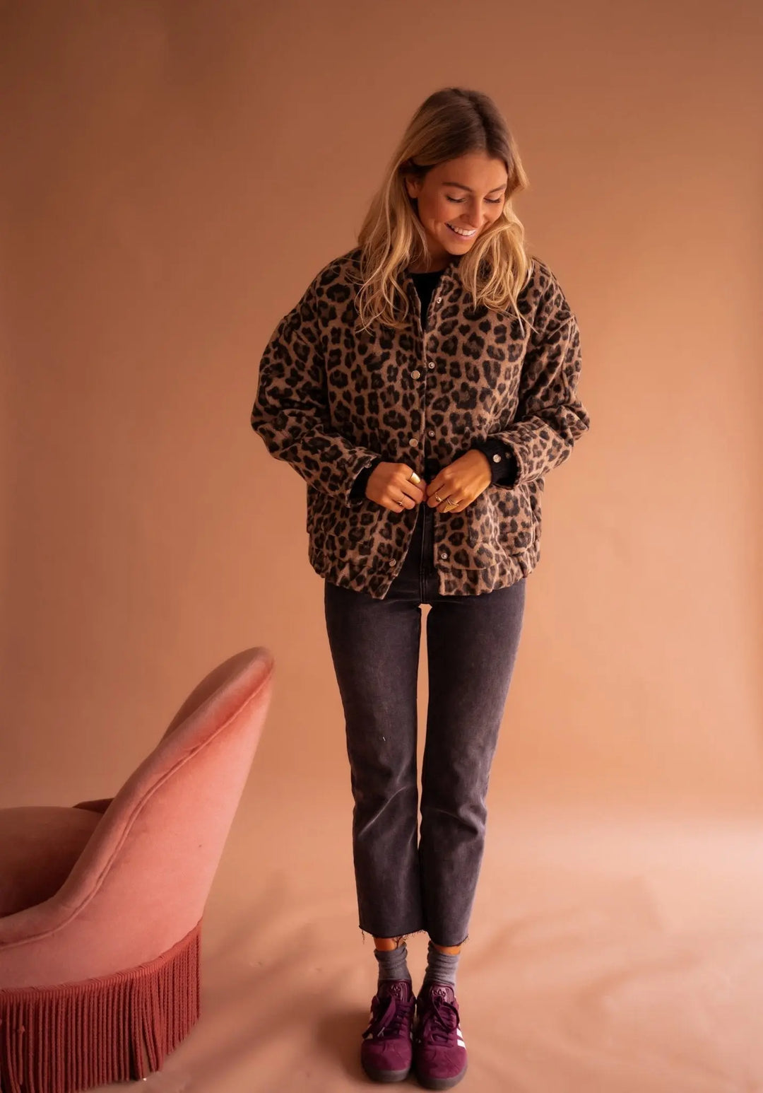 Luna | Trendy Jacket with Leopard Print Luvy Boutique