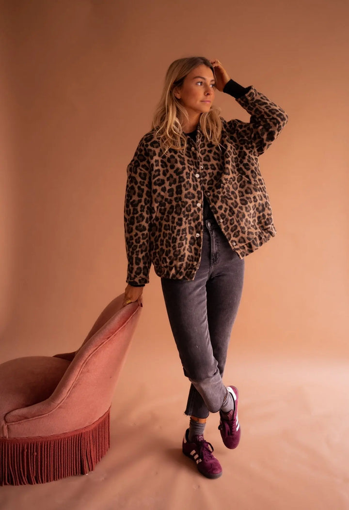 Luna | Trendy Jacket with Leopard Print Luvy Boutique