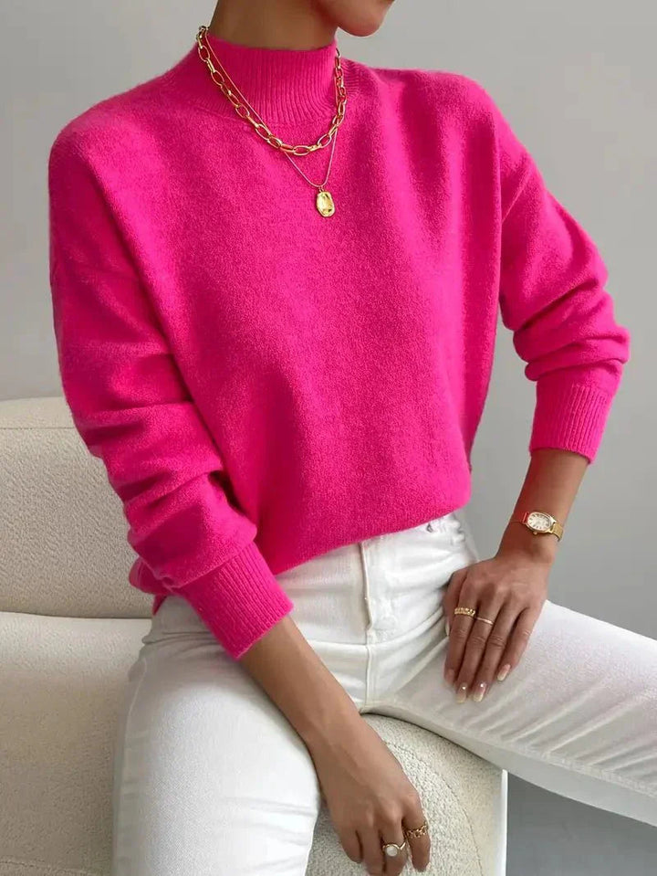 Fiona | Women Elegant Comfortable Relaxed Fit Knit Sweater Luvy Boutique