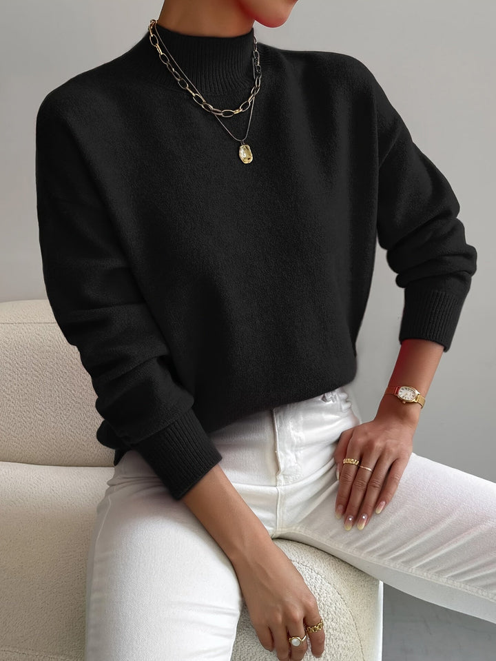 Fiona | Women Elegant Comfortable Relaxed Fit Knit Sweater Luvy Boutique