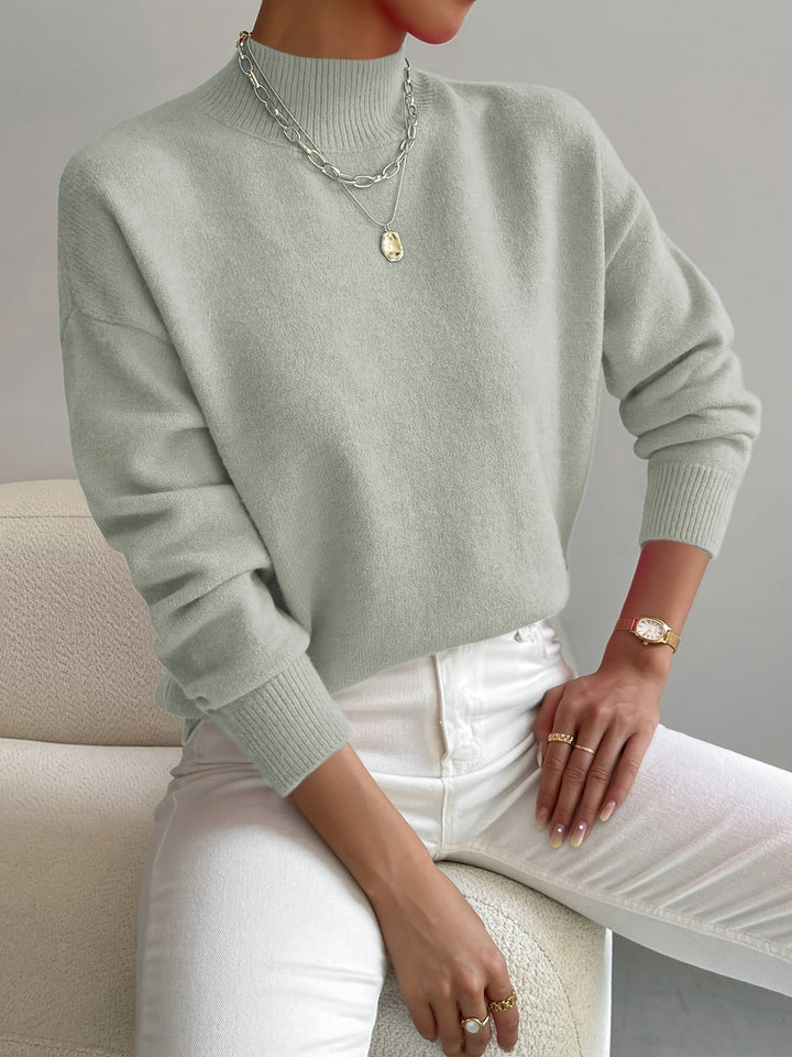 Fiona | Women Elegant Comfortable Relaxed Fit Knit Sweater Luvy Boutique