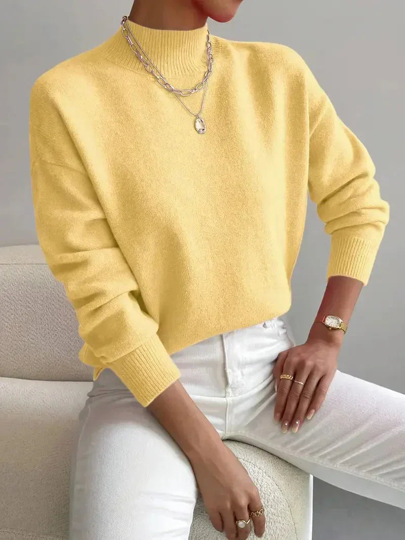 Fiona | Women Elegant Comfortable Relaxed Fit Knit Sweater Luvy Boutique